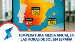 Temperatura Media Anual en las Horas de Sol en Espana