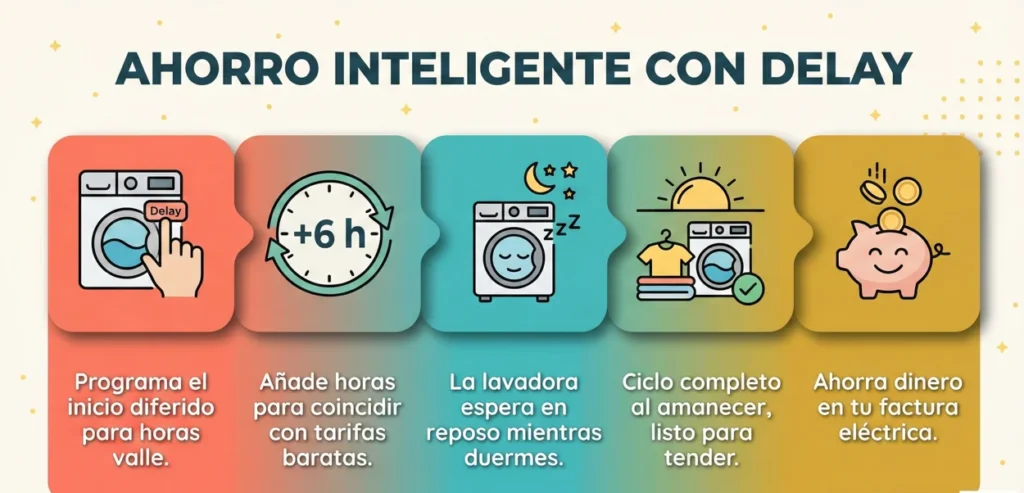 a qué hora es más barata poner la lavadora